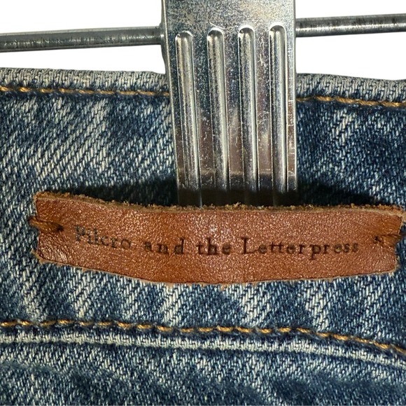 Anthropologie Pilcro and the Letterpress Hyphen Fringe Crop Jeans Size 28 - Picture 3 of 15